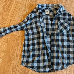 TNA boyfriend fit plaid shirt
